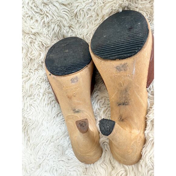 Vintage 70s 80s Candie's Leather High Heel Sandals size 9 - Picture 7 of 9